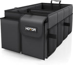 Trunk Organizer - Car Organizer, Foldable Trunk Organizer for Suvs & Sedans, Sturdy Car Organization for Car Accessories, Tools, Sundries, Black, 2 Compartments, 21.3"×12.6"×10.6"