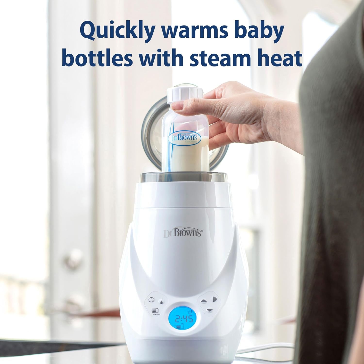 Deluxe Baby Bottle Warmer and Sterilizer for Formula, Breast Milk, and Baby Food Jars