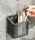 Drill-Free Stick-On Wall Shelves | Space-Saving Floating Organizer for Kitchen, Bathroom & Office | Plastic Storage Shelves for Makeup & Home Decor (Transparent_Silver)