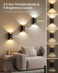 HOEOSE Rechargeable Wall Lights, Magnetic Battery Operated Wall Sconces Set of 2, Wireless Motion Sensor Night Light with Remote, Timer, 3 Color Temps & Dimmable, Wall Lamps for Bedroom, Living Room