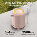 Bluetooth Speaker Wireless,Ip67 Waterproof & Dustproof Portable Speaker with Lights,15W Loud Stereo Sound, 2500Mah Battery All Day Playtime, TWS Pairing, BT5.3, Home/Party/Outdoor/Beach (Pink)