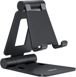 Dual Folding Cell Phone Stand, Fully Adjustable Foldable Desktop Phone Holder Cradle Dock Compatible with Iphone 17 16 15 14 13 12 11 Pro Max Xs Xr X 8, Nintendo Switch, All Phones
