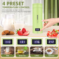 Travel Electric Kettle Portable Small Mini Tea Coffee Kettle Water Boiler, Water Heater with 4 Temperature Control,304 Stainless Steel with Auto Shut-Off & Boil Dry Protection, Bpa-Free (Green)