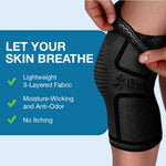 Knee Brace for Men and Women Knee Compression Sleeve Support for Arthritis Joint Pain Relief, Workout, Swelling, Sports, Circulation, Running, Recovery Support for ACL & Meniscus Tear