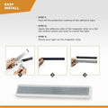 under Cabinet Lighting â€“ Motion Sensor Closet Lights, Battery Operated LED Strip Light Bar, Stick-On Wireless Indoor Lights for Kitchen, Pantry, Hallway, Stairs, 4 Pack