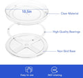 2-Pack Lazy Susan Cabinet Organizer, Plastic Rotating round Lazy Susan Turntable for Cabinet, Pantry, Countertop, Table, Fridge, 10.5 Inch
