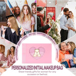 Graduation Gifts for Teen Girls Girlfriend - Mothers Day Gifts for Mom - 2PCS Gifted Box Makeup Bags - Cosmetic Bag for Travel Toiletry - Teen Girl Gifts Trendy Stuff Teacher Gift - Pink A