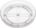 Clear Rotating Lazy Susan Turntable Organizer for Condiments, 9-Inch, 2-Pack