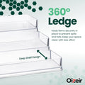 Clear Spice Rack (2-Pack) â€“ 3-Tier Acrylic Organizer for Cabinet â€“ Deep Spice Shelf â€“ 10.4 X 9.6 X 4 Inches â€“ Holds Seasoning and Condiments