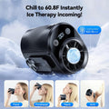 AI Portable Rechargeable Waist Fan with Ice Cooler, 24H Max Cooling, 100-Speed 20000RPM Turbo Cooling Battery Personal Fan, Hands-Free Shirt/Belt/Neck Fan for Work Outdoor Travel, Black