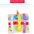 Toddler Early Learning with Buckles,Plush Soft Travel Toy- Toy with Basic Life Skills Children'S Plush Travel Activity Game-Children Educational Learning