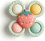 Pop & Whirl – Fidget Spinner Travel & Bath Toy for Babies & Toddlers – Fidget W/Textured Silicone Popper to Develop Fine Motor Skills –Sticks to Highchairs, Tables, Tubs, More (Strawberry)