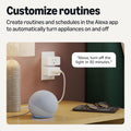 Smart Plug, Works with Alexa Only, Voice Control, Remote APP Control, Schedule, Compact Design, Versatile, 2.4 Ghz Wi-Fi, No Hub Required, 4-Pack, White