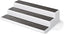 3-Tier Spice Rack Organizer for Cabinet - Non-Skid Pantry Organizer and Storage, 15 Inch Tiered Shelf for Spices, Cans, Sauces - White and Gray Kitchen Cabinet Organizer