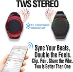 Wearable Portable Waterproof Bluetooth Speaker Watch X10 Clip Speaker MP3 Player Handsfree Clear Call Speakerphone,Tws,Sd Card Slot,Selfie for Working, Running, Cycling(Blue)