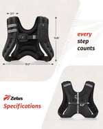 Weighted Vest, 6Lb/8Lb/12Lb/16Lb/20Lb/25Lb/30Lb Weight Vest with Reflective Stripe for Workout, Strength Training, Running, Fitness, Muscle Building, Weight Loss, Weightlifting