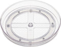 Clear Rotating Lazy Susan Turntable Organizer for Condiments, 9-Inch, 2-Pack