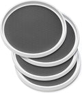 12-Inch Non-Skid Turntable Lazy Susan Organizer [4 Pack] - Spinning Rack for Cabinet Table Top, Pantry Organization Storage, Kitchen, Fridge, Vanity, Countertop, under Sink Organizing, Spice Spinner