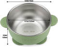 3 Pack Stainless Steel Baby Suction Bowls, Non-Slip Child Food Bowl with Silicone Sleeve for Kids Toddlers Infants, Unbreakable & Mess Free (Blue Green Beige)