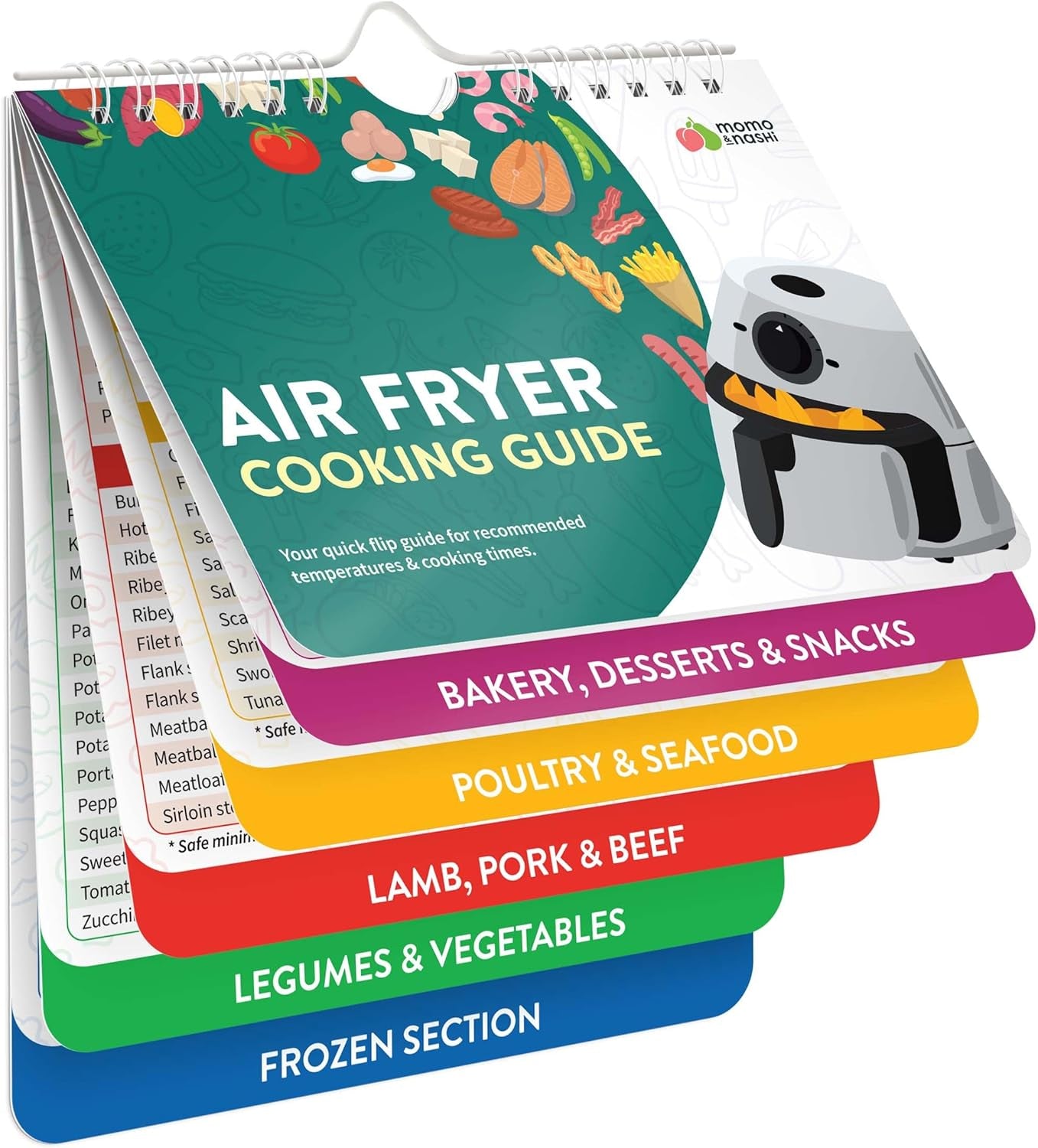 Air Fryer Cheat Sheet Magnets Cooking Guide Booklet - Air Fryer Cookbooks - Air Fryer Liners - Air Fryers Kitchen Gifts Gadgets 2026 - Air Fryer Accessories - Air Fryer Cooking Guide