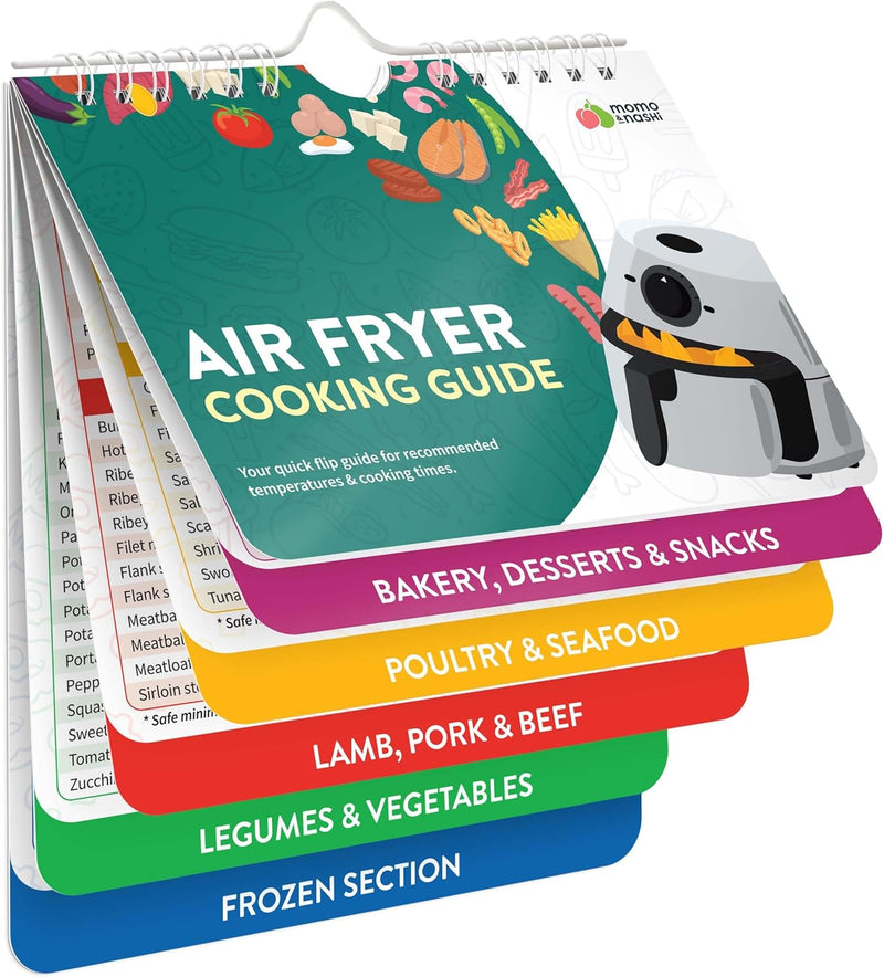 Air Fryer Cheat Sheet Magnets Cooking Guide Booklet - Air Fryer Cookbooks - Air Fryer Liners - Air Fryers Kitchen Gifts Gadgets 2026 - Air Fryer Accessories - Air Fryer Cooking Guide