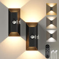 Motion Sensor Wall Light with Remote Control, Wireless Wall Lamp, 3 Color Temps, Dimmable, Magnetic, LED Indoor Rechargeable Wall Sconce, 4000Mah, for Hallway, Stair, Bedroom, Renters
