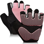 Workout Gloves for Women - Breathable Weight Lifting Gloves with Non-Slip Silicone Padding, Fingerless Gym Gloves for Cycling, Rowing, Pull Ups & Training (4 Sizes)