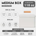 3-Set Laundry Room Organization and Storage | Modern Farmhouse Laundry Room Decor | Laundry Container for Organizing Laundry Pods, Laundry Powder, Dryer Sheets, Dryer Balls, Cream White