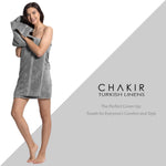4 Piece Bath Towel Set, 100% Cotton Luxury Turkish Towels for Bathroom, Soft Absorbent Bath Towels, 27 X 54 Inches, Gray