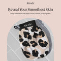 Exfoliating Glove 1Pc – Korean Exfoliating Mitt & Deep Exfoliating Body Scrubber for Shower, Bath | Body Exfoliator Glove, Dead Skin Remover | Skin Care for Smooth Skin - Leopard