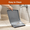 Extra Thick Silicone Mat Waterproof with Raised Edge 19â€ X 12â€, BPA Free Non-Slip Dog & Cat Food Mat, Feeding Mat for Food and Water Bowls, Spill Proof Mat to Protect Floors, Gray