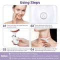Neck Face Massager, Face Sculpting Tool, 3 Modes and Vibration for Facial Massager for Double - Chin Wrinkle,Daily Home Use, White
