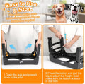 Elevated Dog Bowls, 4 Height Adjustable Raised Bowl Stand with 2 Thick 50Oz Stainless Steel Food Bowls Non-Slip Feeder Adjusts to 3.7'', 9.2'', 10.75'', 12.36'' Black, (DB-W01)