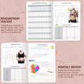 Food and Fitness Journal Hardcover Wellness Planner Workout Journal for Women Men to Track Meal and Exercise Count Calories Weight Loss Diet Training Weight Loss Tracker Undated Home and Gym