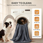 Waterproof Pet Blanket, Liquid Pee Proof Dog Blanket for Sofa Bed Couch, Reversible Sherpa Fleece Furniture Protector Cover for Small Medium Large Dogs Cats, Dark Gray Small（40" X 28"）
