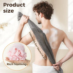 Exfoliating Shower Towel, 2026 New Soft Textured Exfoliating Bath Towel for Home,Soft Foldable Back Scrub Towels, Rich Foaming Body Washcloth, for Cleaning Body Skin (A)