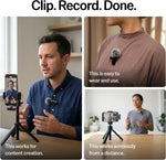(Latest Model) - Wireless Mini Microphone for Iphone, Ipad, Android - 2 Pack Lavalier Microphone for Video Recording - Iphone Mic Crystal Clear Recording with USB-C for Content Creators