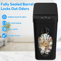 Bathroom Trash Can with Lid,  2 Pack 2.2 Gallon Automatic Touchless Garbage Can, Small Motion Sensor Smart Trash Can, Slim Waterproof Trash Bin for Bedroom, Bathroom, Office, Living Room (Black)
