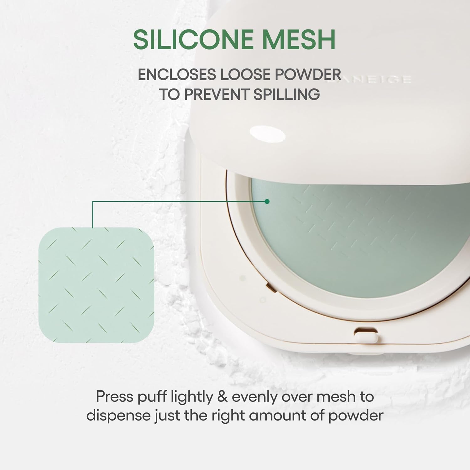 Neo Blurring Powder: Korean Shine Control Compact with Pore Blurring, Smoothing Finish & Travel-Friendly, No Spill Packaging