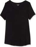 Women'S Relaxed-Fit Short-Sleeve V-Neck Tunic Activewear Shirt (Available in plus Size)