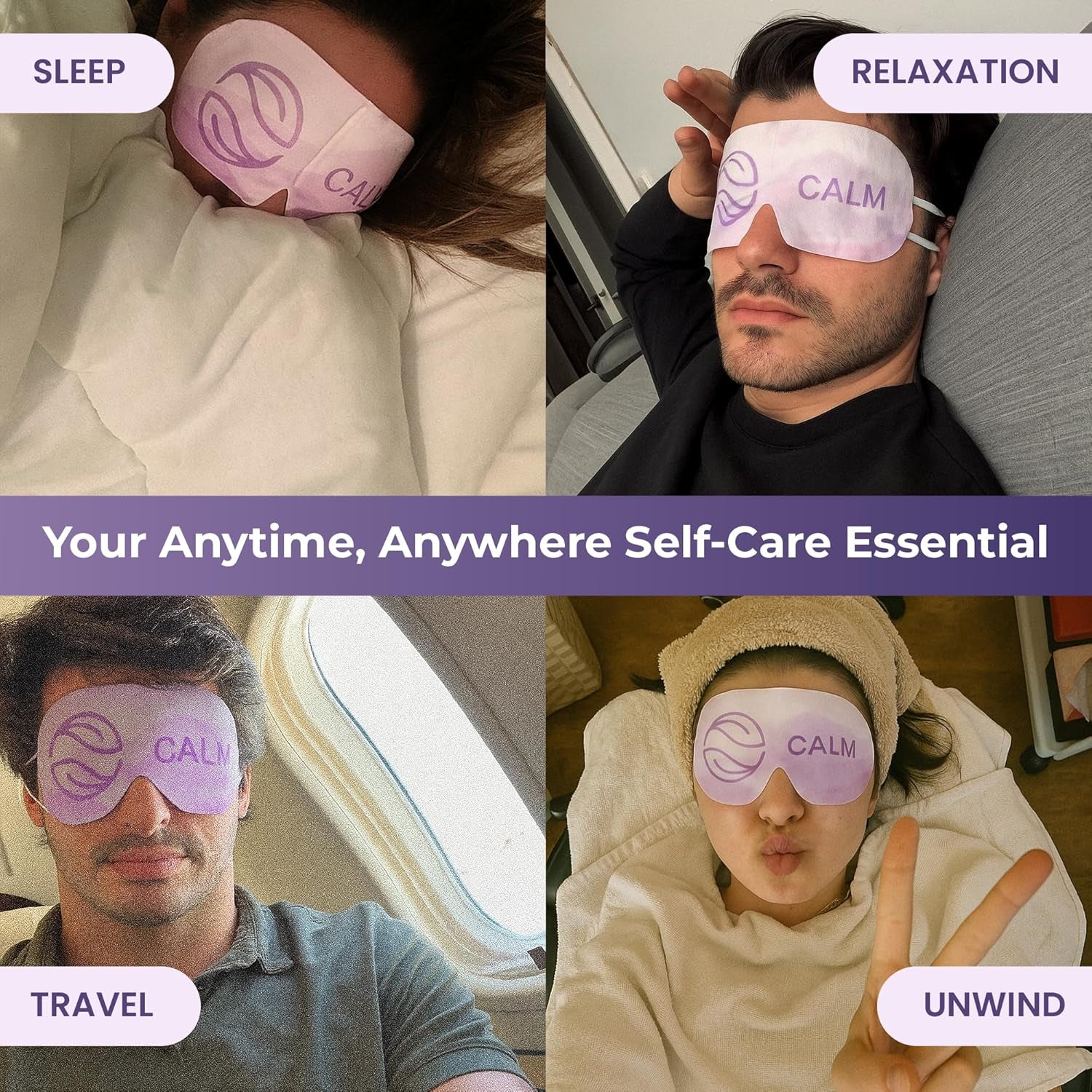 Heated Eye Mask for Dry Eyes 5 Pack – Fathers Day Gift for Dad, Birthday Gifts for Women and Men, Self Heating Warm Compress, Relaxation – Variety