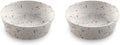 Abode Homewares Terrazzo Brights 5 Cup Durable Melamine Pet Bowls, Shatter-Resistant and Dishwasher-Safe Food and Water Bowl Set for Large Dogs - Beige, Multicolor - Set of 2