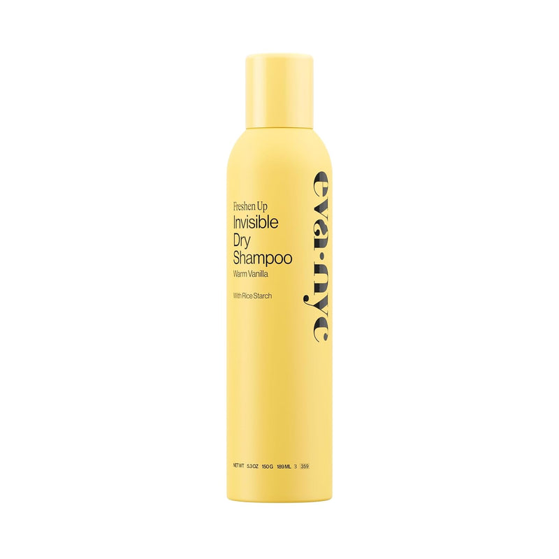 Eva NYC Invisible Dry Shampoo Spray - Oil-Absorbing, Removes Odor & No White Cast - Freshen up Dry Shampoo for Women - for Light, Dark + Oily Hair - Warm Vanilla Scent - 5.3 Oz