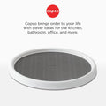 Basics Non-Skid Pantry Cabinet Lazy Susan Turntable, 12-Inch, White/Gray, 1 Count (Pack of 1)