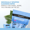 Neutrogena Makeup Remover Wipes, Daily Single Face Cleansing Towelettes, Makeup Removing Cleansing Wipes Removes Dirt & Oil, Alcohol-Free Face Towelettes, 20 Ct
