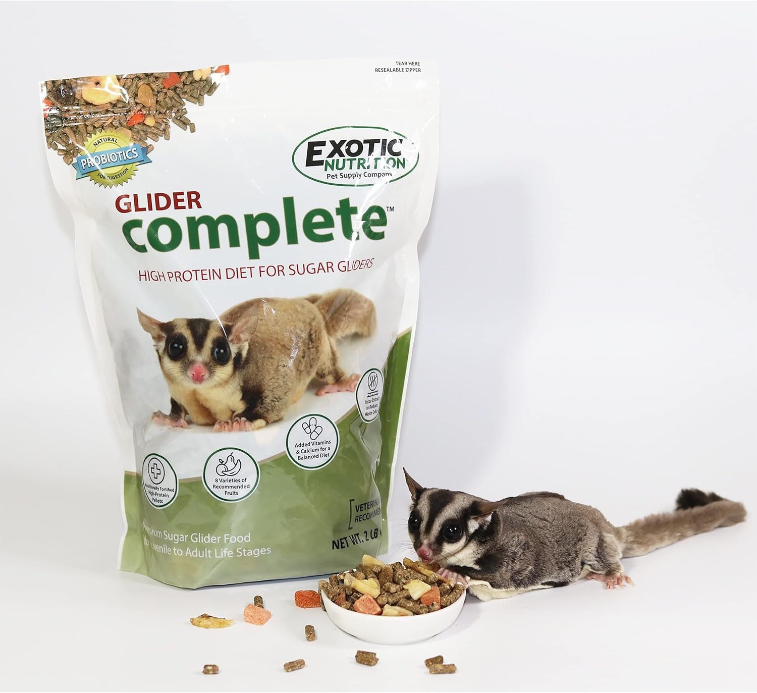 Glider Complete 5 Lb | Natural Fruit Bits | Sugar Glider Food