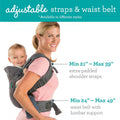 Flip 4-In-1 Convertible Baby Carrier, Adjustable, Ergonomic Babywearing, Registry Essential, Baby Carrier for Newborn to Toddler, Gray