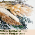 Green Pampas Grass Boho Bouquet â€“ Exquisite Lavender and Eucalyptus Dried Flower Arrangements for Western Boho Decor â€“ Rustic Flowers for Your Bohemian Home, Bedroom, and Wedding Table DÃ©cor