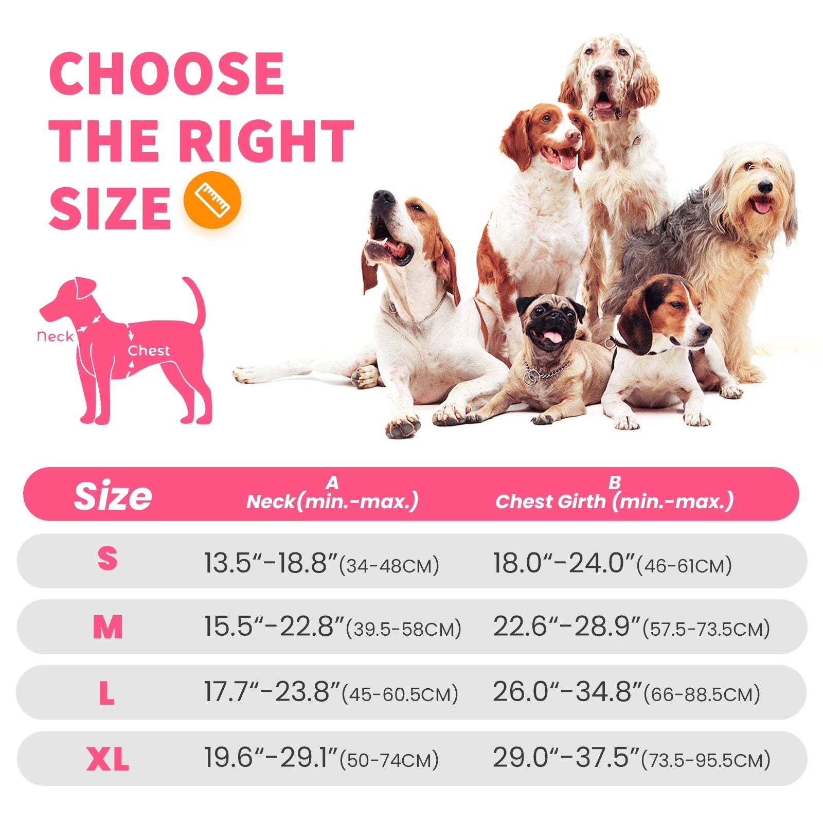Reflective Dog Harness No Pull Dog Vest Harness with Handle,No Choke Adjustable Soft Padded Pet Vest for Small Dogs,Pink Dog Galters