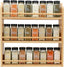 3 Tier Bamboo Spice Rack, Spice Rack Organizer, Seasoning Jars Rack Shelf Spice Organizer for Kitchen Counter or Wall Mounting, Spice Storage Holder with Handles, Jars Not Included,Natural